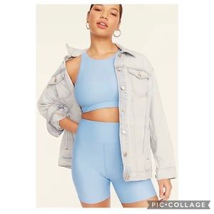 J Crew blue mist active swim wear bike shorts